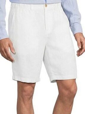 Excellent Condition, Men's SZ 36, Caribbean, 100% LINEN Shorts, White
